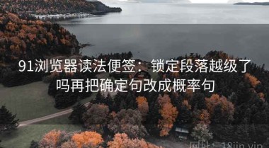 91浏览器读法便签：锁定段落越级了吗再把确定句改成概率句