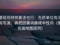 蘑菇视频倒着读也行：先抓单位有没有写清，再把因果词换成中性词（像在画地图图例）