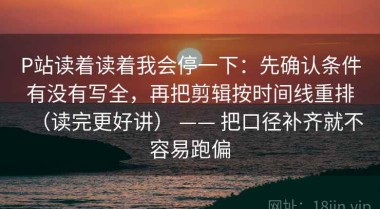 P站读着读着我会停一下：先确认条件有没有写全，再把剪辑按时间线重排（读完更好讲） —— 把口径补齐就不容易跑偏