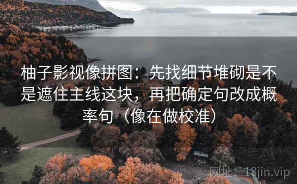 柚子影视像拼图：先找细节堆砌是不是遮住主线这块，再把确定句改成概率句（像在做校准）