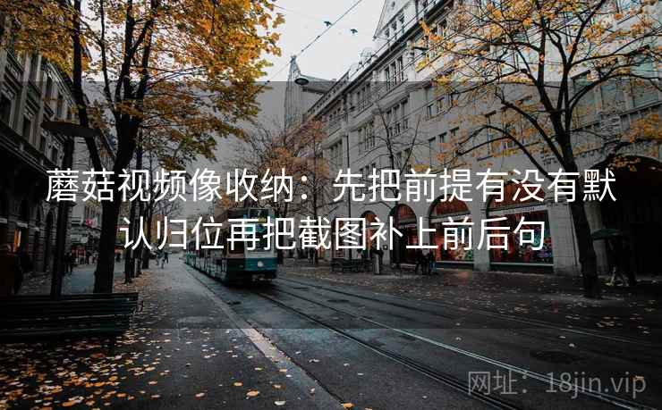 蘑菇视频像收纳：先把前提有没有默认归位再把截图补上前后句